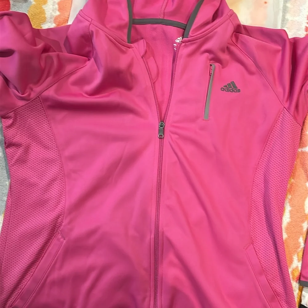 Adidas Women's Vibrant Pink Athletic Jacket - Picture 4 of 5